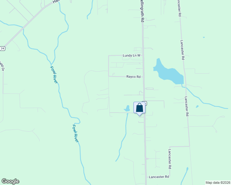 map of restaurants, bars, coffee shops, grocery stores, and more near 9670B Bellingrath Road in Theodore