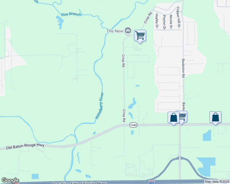 map of restaurants, bars, coffee shops, grocery stores, and more near 44113 Crisp Road in Hammond