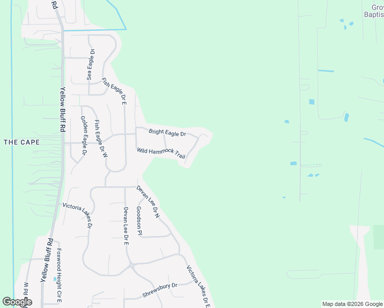 map of restaurants, bars, coffee shops, grocery stores, and more near 13937 Nations Eagle Lane in Jacksonville