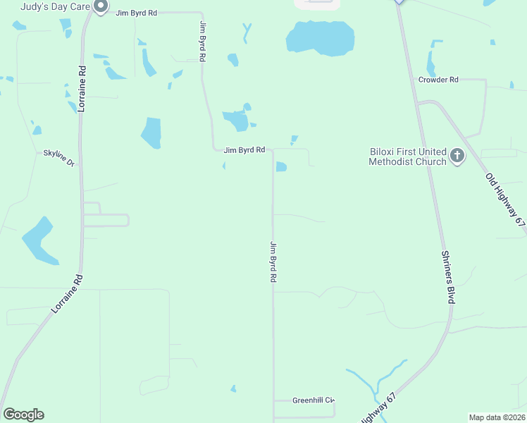 map of restaurants, bars, coffee shops, grocery stores, and more near 14151 Jim Byrd Road in Biloxi