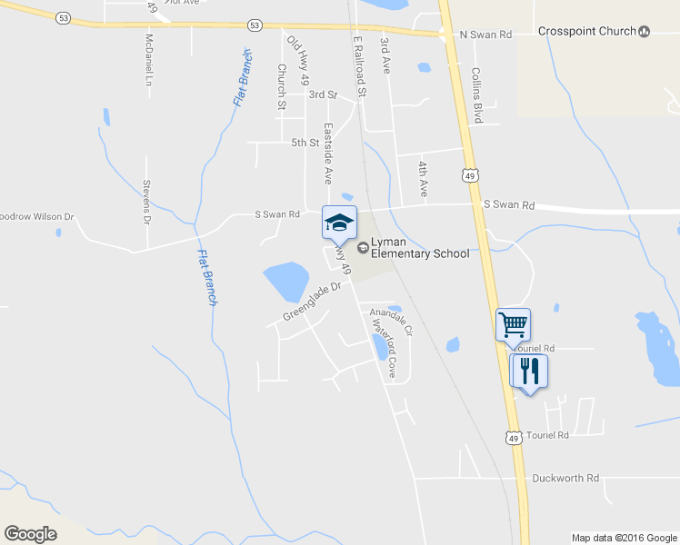 map of restaurants, bars, coffee shops, grocery stores, and more near 14182 Old Highway 49 in Gulfport