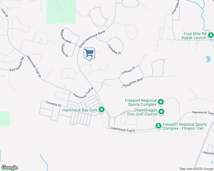 map of restaurants, bars, coffee shops, grocery stores, and more near 13 Melody Lane in Freeport