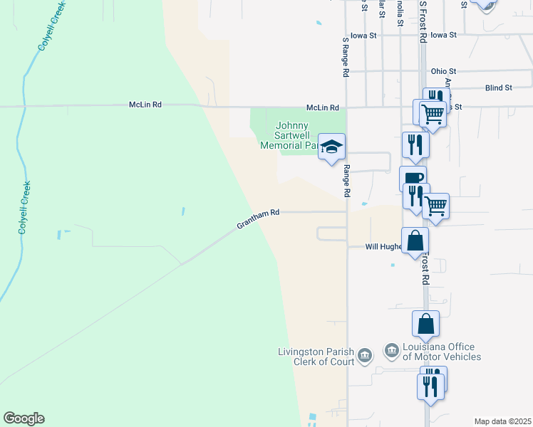 map of restaurants, bars, coffee shops, grocery stores, and more near in Livingston