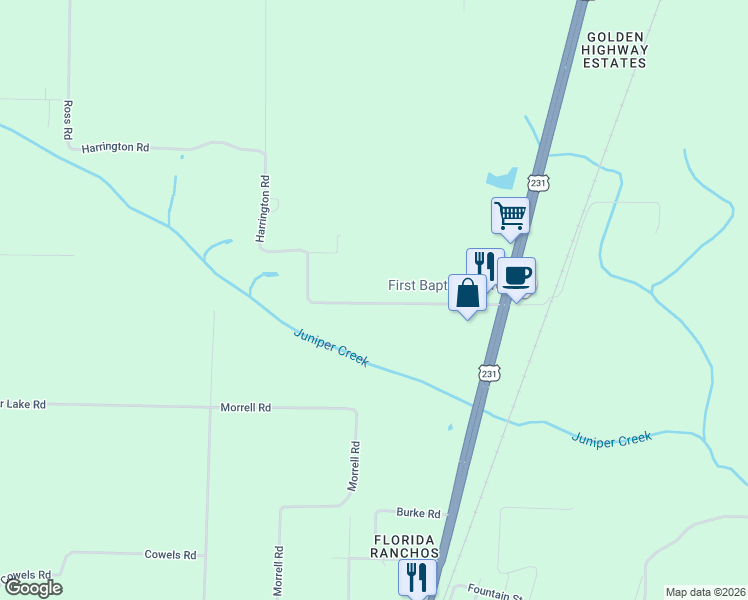 map of restaurants, bars, coffee shops, grocery stores, and more near 11721 Harrington Road in Fountain