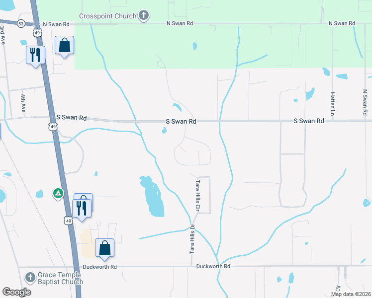 map of restaurants, bars, coffee shops, grocery stores, and more near 15221 South Swan Road in Gulfport