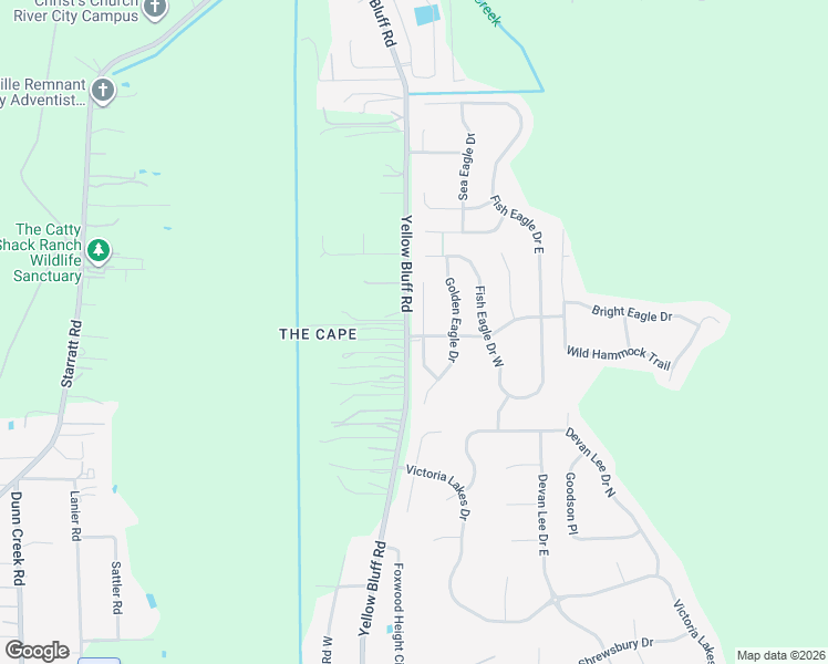 map of restaurants, bars, coffee shops, grocery stores, and more near 14042 Red Rock Lake Drive in Jacksonville