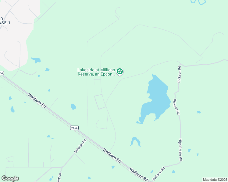 map of restaurants, bars, coffee shops, grocery stores, and more near Millican Creek Trail in College Station