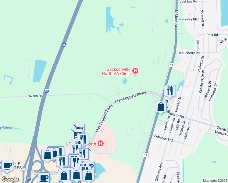 map of restaurants, bars, coffee shops, grocery stores, and more near 14050 Integra Drive in Jacksonville