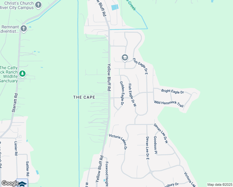 map of restaurants, bars, coffee shops, grocery stores, and more near 14067 Red Rock Lake Drive in Jacksonville