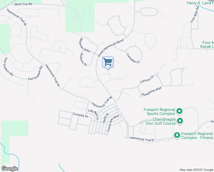 map of restaurants, bars, coffee shops, grocery stores, and more near 19 Barefoot Cove in Freeport