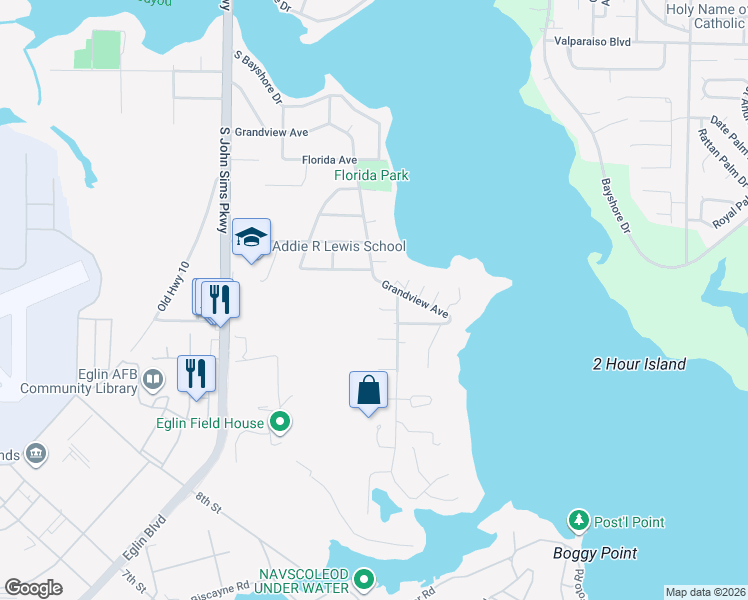 map of restaurants, bars, coffee shops, grocery stores, and more near 107 Azalea Circle in Valparaiso