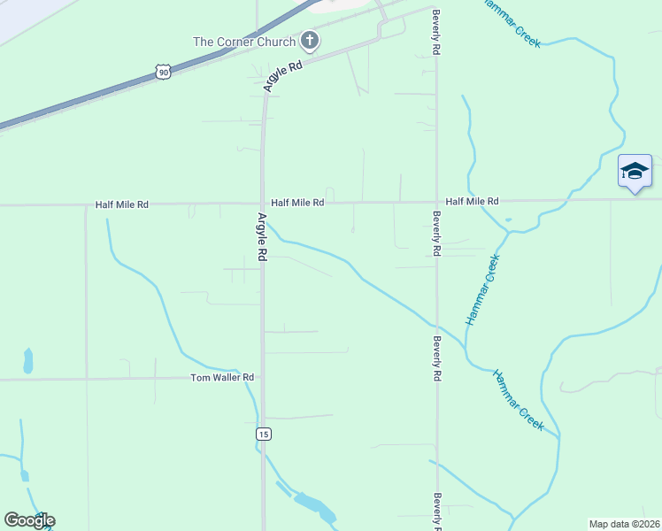 map of restaurants, bars, coffee shops, grocery stores, and more near 9068 Argyle Estates Road in Irvington