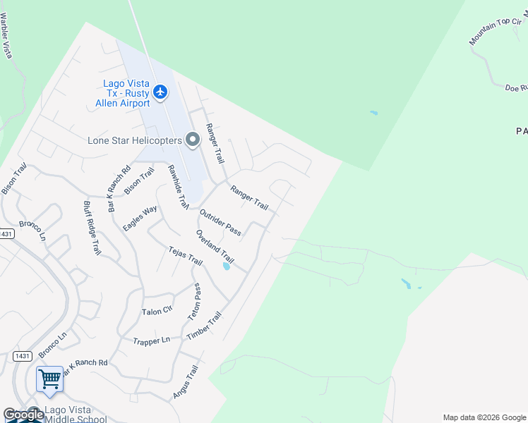 map of restaurants, bars, coffee shops, grocery stores, and more near 20703 Ranger Trail in Leander