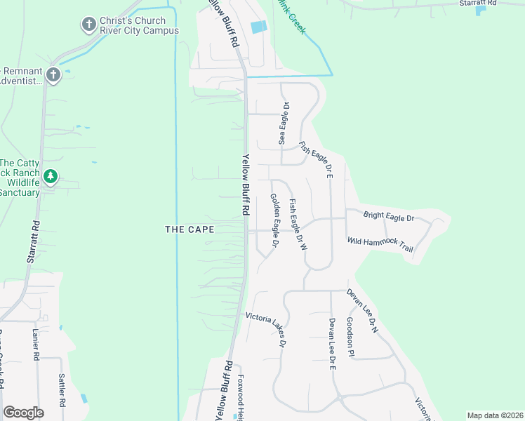 map of restaurants, bars, coffee shops, grocery stores, and more near 14067 Red Rock Lake Drive in Jacksonville