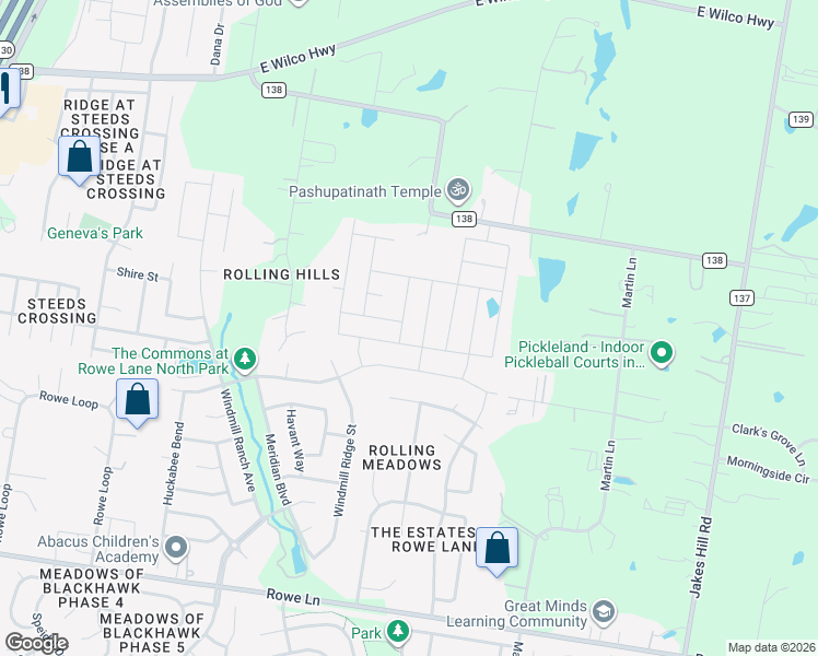 map of restaurants, bars, coffee shops, grocery stores, and more near 21309 Merveil Drive in Pflugerville
