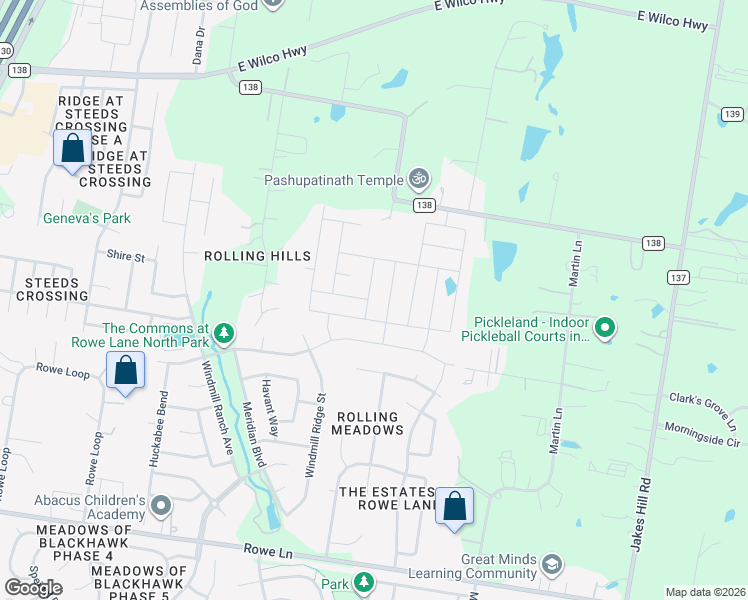 map of restaurants, bars, coffee shops, grocery stores, and more near 21309 Merveil Drive in Pflugerville