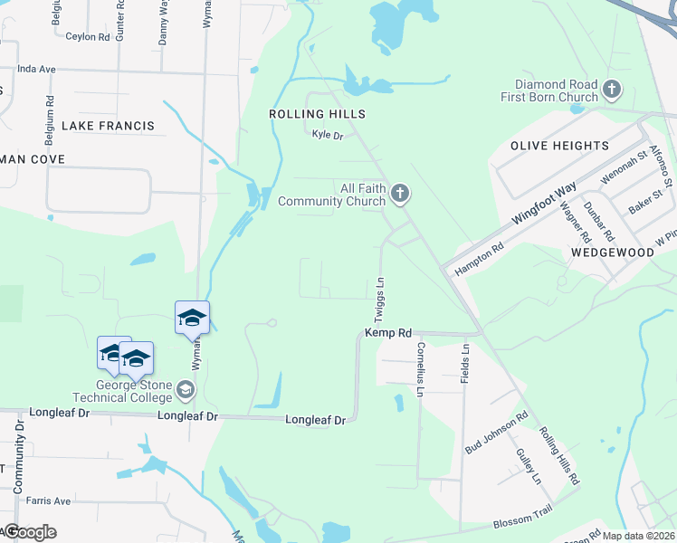 map of restaurants, bars, coffee shops, grocery stores, and more near 6900 Cutter Street in Pensacola