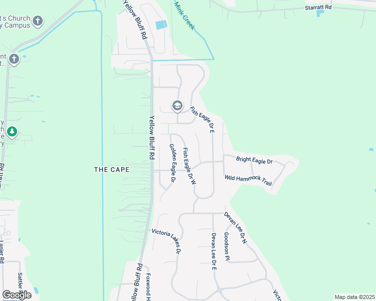 map of restaurants, bars, coffee shops, grocery stores, and more near 13772 Fish Eagle Drive West in Jacksonville
