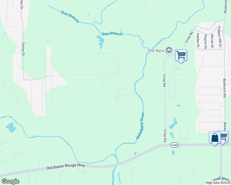 map of restaurants, bars, coffee shops, grocery stores, and more near 44306 Marie Drive in Hammond