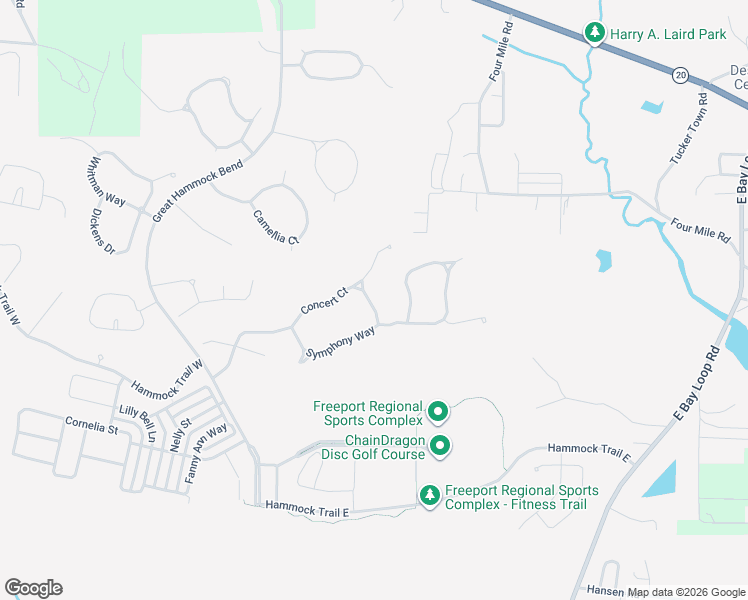 map of restaurants, bars, coffee shops, grocery stores, and more near 62 Mozart Lane in Freeport
