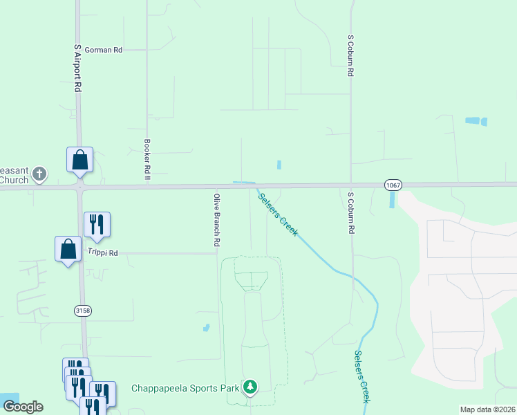 map of restaurants, bars, coffee shops, grocery stores, and more near 19376 Old Covington Highway in Hammond