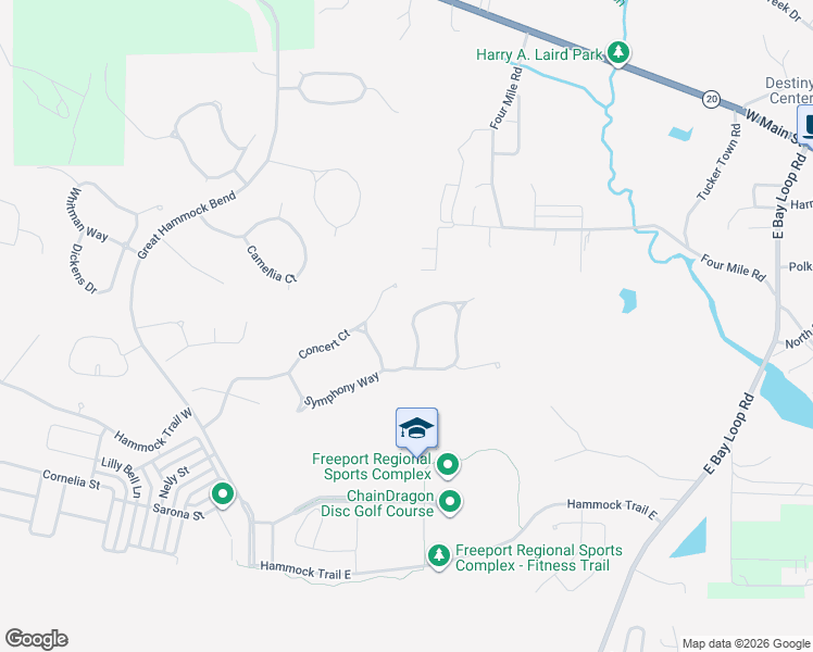map of restaurants, bars, coffee shops, grocery stores, and more near 147 Amadeus Avenue in Freeport