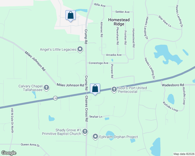 map of restaurants, bars, coffee shops, grocery stores, and more near 3240 Almanac Road in Tallahassee