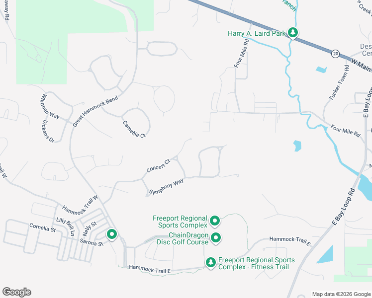 map of restaurants, bars, coffee shops, grocery stores, and more near 270 Concert Court in Freeport