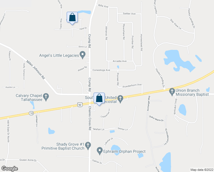 map of restaurants, bars, coffee shops, grocery stores, and more near 3240 Almanac Road in Tallahassee