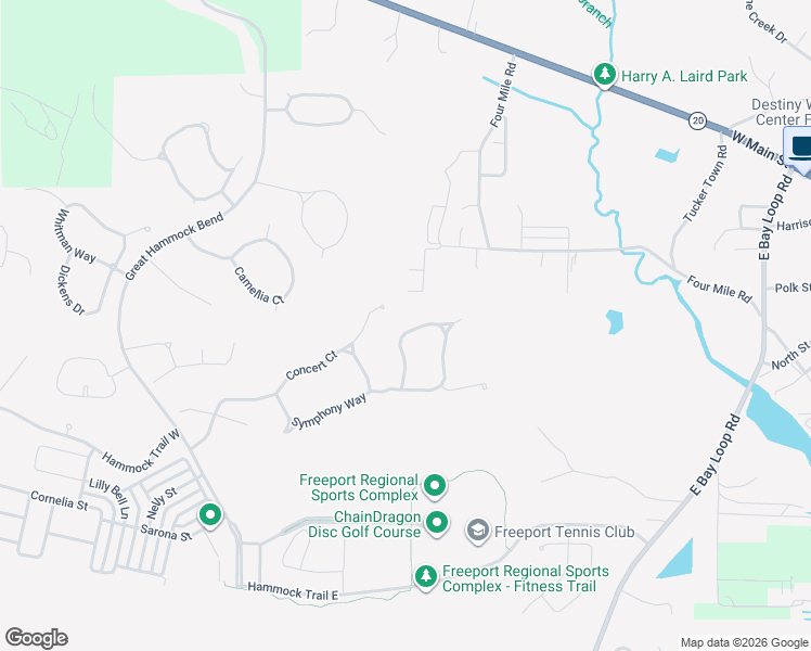 map of restaurants, bars, coffee shops, grocery stores, and more near 147 Amadeus Avenue in Freeport