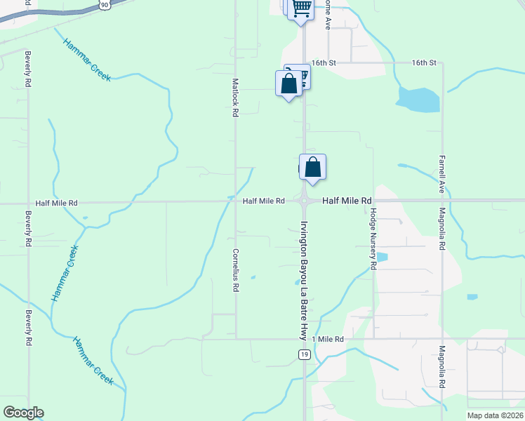 map of restaurants, bars, coffee shops, grocery stores, and more near 8243 Half Mile Road in Irvington