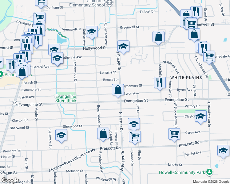 map of restaurants, bars, coffee shops, grocery stores, and more near 4728 Saint Gerard Avenue in Baton Rouge