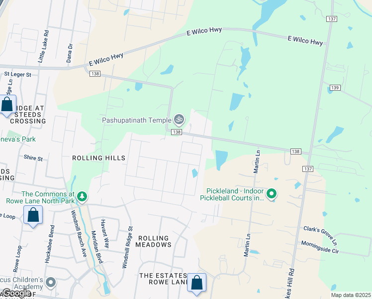 map of restaurants, bars, coffee shops, grocery stores, and more near 1401-1499 County Road 138 in Hutto