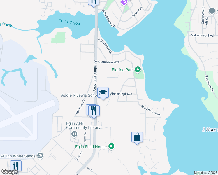 map of restaurants, bars, coffee shops, grocery stores, and more near 281 Mississippi Avenue in Valparaiso