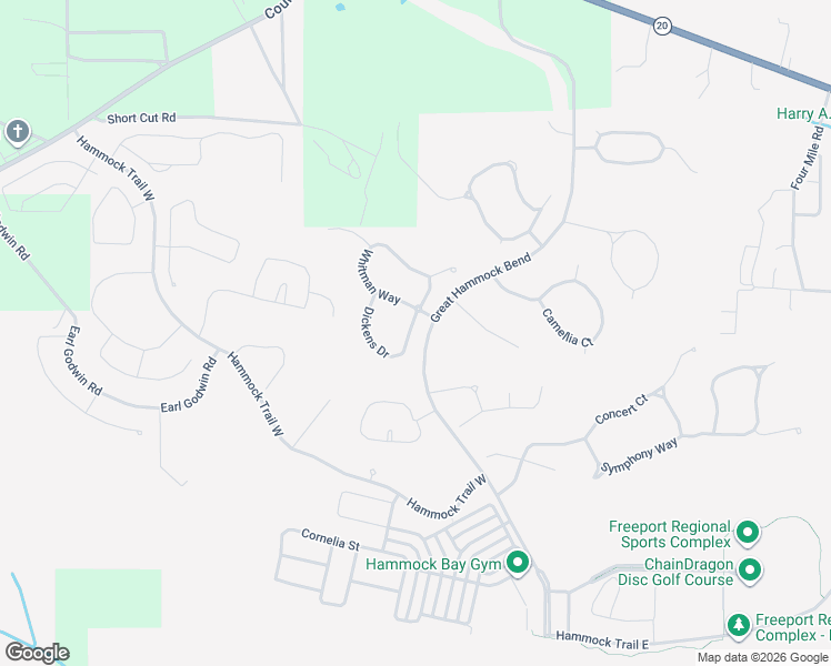 map of restaurants, bars, coffee shops, grocery stores, and more near 53 Dickens Drive in Freeport