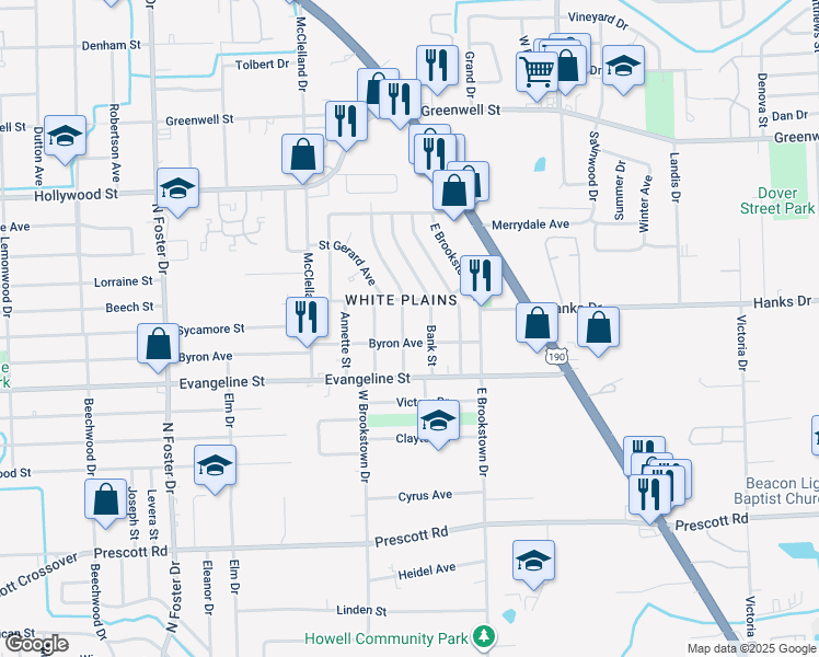 map of restaurants, bars, coffee shops, grocery stores, and more near 4864 Enterprise Street in Baton Rouge
