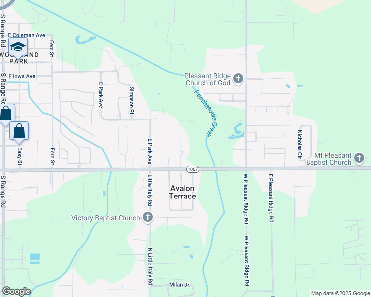 map of restaurants, bars, coffee shops, grocery stores, and more near 44040 Arbordale Drive in Hammond