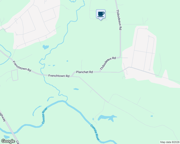 map of restaurants, bars, coffee shops, grocery stores, and more near 16706 Planchet Road in Central