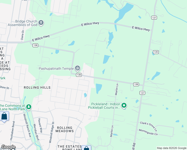 map of restaurants, bars, coffee shops, grocery stores, and more near 104 Spring Valley Street in Hutto