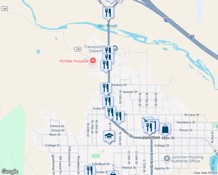 map of restaurants, bars, coffee shops, grocery stores, and more near 1927-1935 Main St in Junction