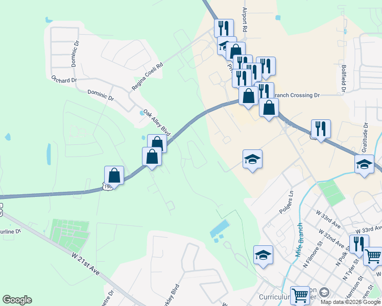 map of restaurants, bars, coffee shops, grocery stores, and more near 2015 Pine Crest Avenue in Covington