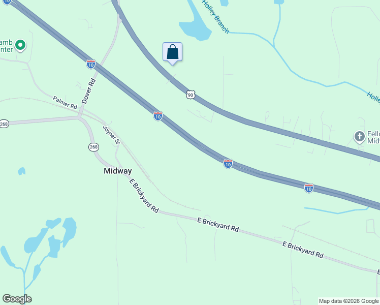 map of restaurants, bars, coffee shops, grocery stores, and more near Highway 8 in Midway