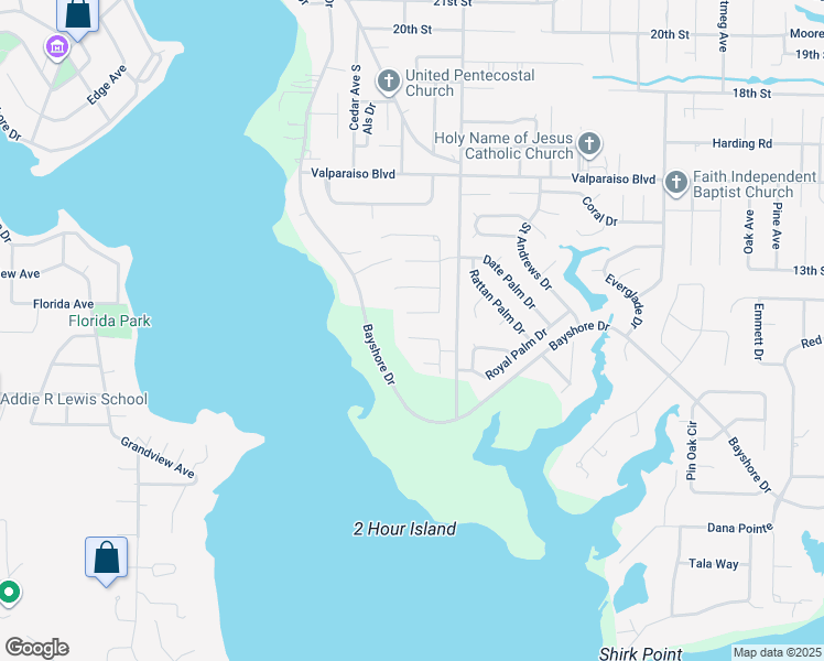 map of restaurants, bars, coffee shops, grocery stores, and more near 616 Tulip Tree Way in Niceville