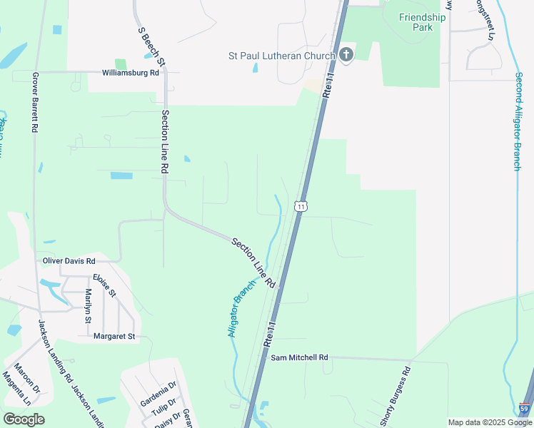 map of restaurants, bars, coffee shops, grocery stores, and more near 12 Ravenwood Drive in Picayune