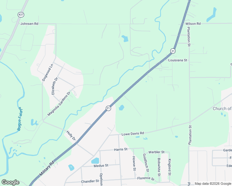 map of restaurants, bars, coffee shops, grocery stores, and more near 73305 Military Road in Covington