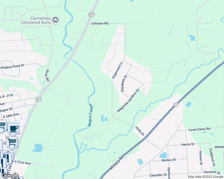 map of restaurants, bars, coffee shops, grocery stores, and more near 57 Dogwood Ln in Covington