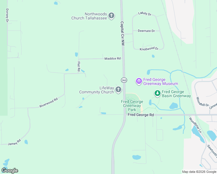 map of restaurants, bars, coffee shops, grocery stores, and more near 3260 Baragona Acres Road in Tallahassee
