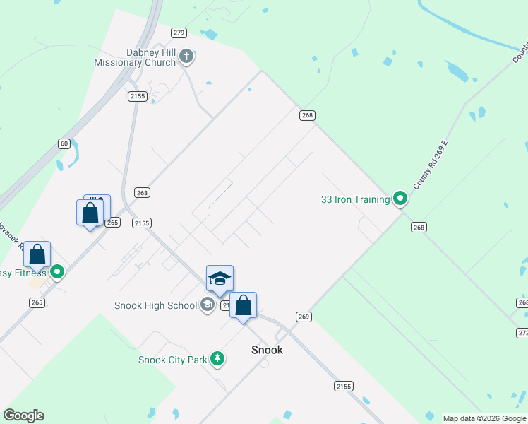 map of restaurants, bars, coffee shops, grocery stores, and more near 9855 Farm to Market Road 2155 in Snook