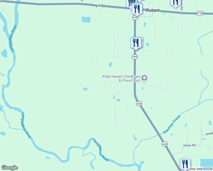 map of restaurants, bars, coffee shops, grocery stores, and more near 44144 Washley Trace Circle in Robert
