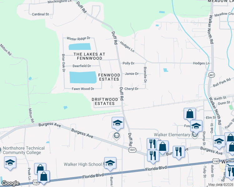 map of restaurants, bars, coffee shops, grocery stores, and more near 32765 Kirbywood Drive in Walker